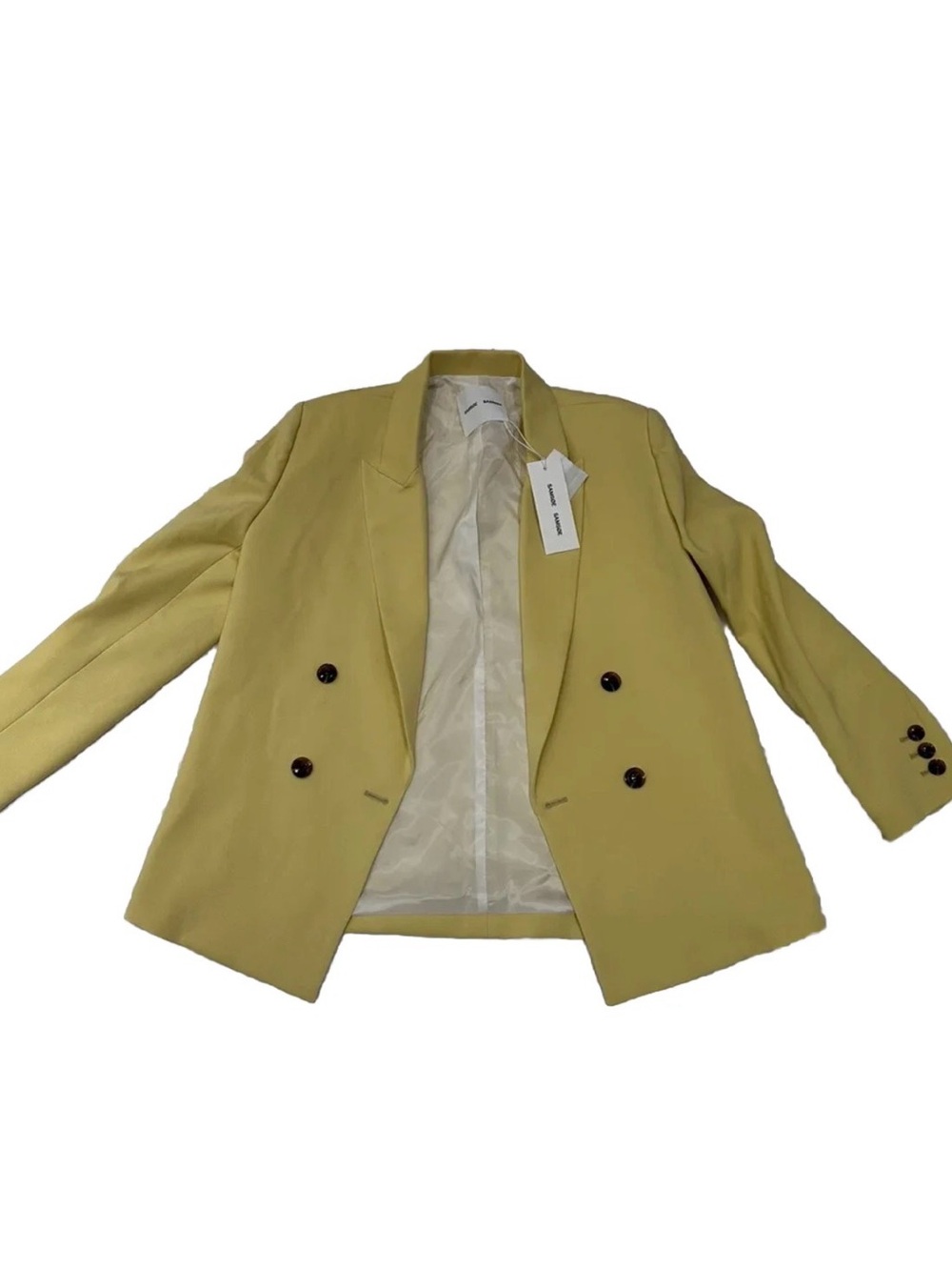Samsoe Samsoe Womans Margrit Blazer Size M Yellow New Designer